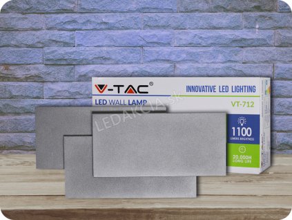LED zidne svjetiljke 12W, siva
