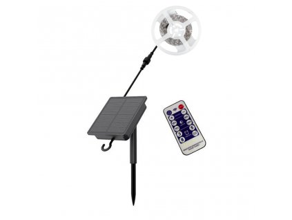 Set LED traka 5m + solarni panel + daljinski upravljač, IP67