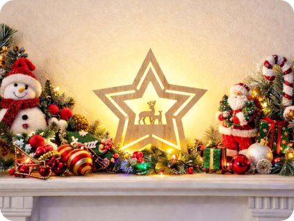 LED zidna dekoracija Božićna zvijezda 24xLED [1V261]