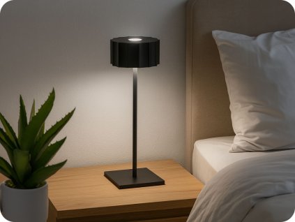 LED Stolna Svjetiljka AZELIA 2,5 W, 200 lm, prigušljiva, crna [LD-AZELIA-10-DEC]