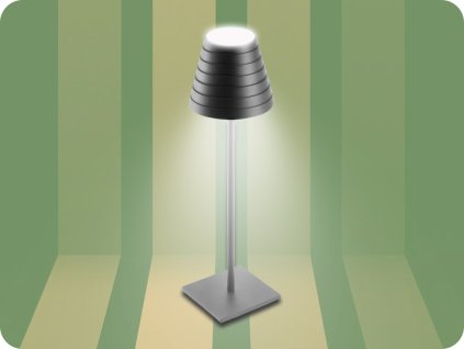 LED STOLNA SVJETILKA FIZZI 2.5W, 200LM, 4000MAH, 5V, DIMABILNA, 4000K, IP54, CRNA [LD-FIZZI-10-DEC]