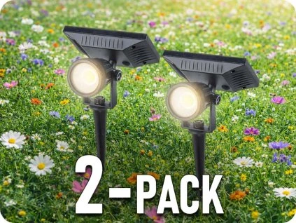 LED solarna ugradbena svjetiljka 2W 2-PACK