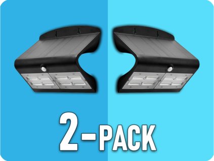 Solarna svjetiljka s senzorom pokreta 7W, 800lm, crno/bijelo, IP65, 4000K/2-PACK!