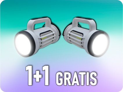 PUNJIVA LED BATERIJSKA SVJETILKA 380LM, 2X1200MAH, 6 MODOVA, 1+1 GRATIS! [LA0217]