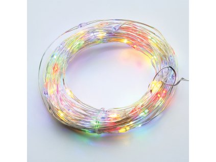 LED DEKORATIVNA STRUNA 2M, 20LED, 2XCR2032, RGB, BEZ FUNKCIJA, SREBRO BAKAR [X0120313]