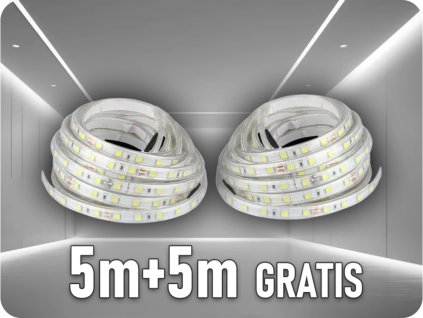 LED traka za interijer 4,2W/m, 420lm/m, 12V, 5m + 5m gratis!