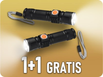 LED mini svjetiljka punjiva 3W XPE 180LM, 1200mAh, 5 modova, 1+1 gratis! [LA0207]