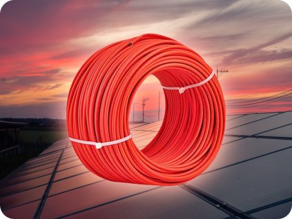 Solarni kabel, presjek 6 mm2, crveni, pakiranje 50 m [11808]