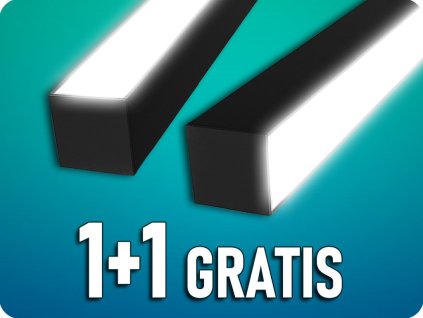 LED LINEARNA POVRŠINSKA SVJETLO 50W, 5000LM, PROMJENA BOJA 2700/4000/6000K, 150CM, CRNA, 1+1 gratis! [SLI047303CCT_PW]