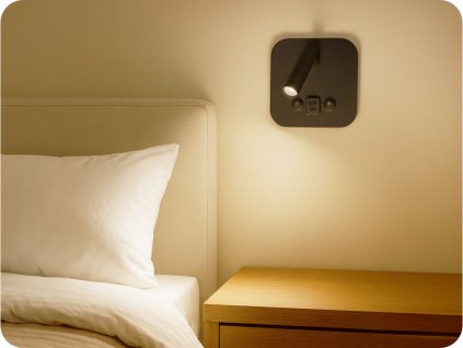 LED noćna lampa 8W, 830lm, CREE CHIP, crna