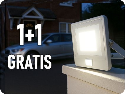 LED reflektor s PIR senzorom 30W, 2340lm, bijeli, 1+1 gratis!