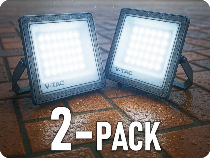 LED reflektor 100W, promjena boje, siva/2-PACK!