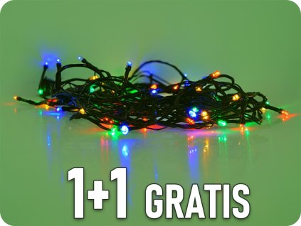 LED božićni lanac, 300 LED, 30m, napajanje 5m, 8 funkcija, timer, višebojni, 1+1 gratis! [1V04-M]