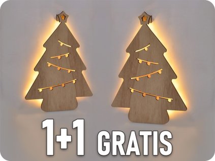 LED zidna dekoracija božićno drvce 24xLED, 1+1 gratis! [1V260]
