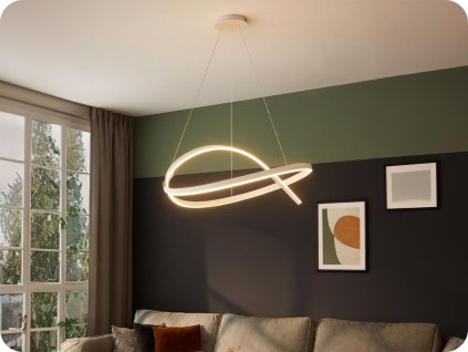 Dizajnerska LED viseća svjetiljka 48W, 5150lm, TRIAC, prigušljiva bijela