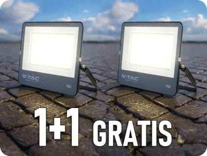 LED reflektor 300W, 34440lm, CREE CHIP, crni, 1+1 gratis!