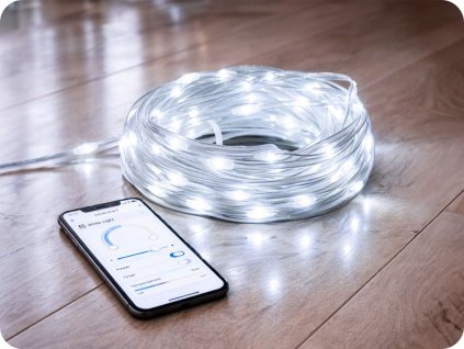 Pametni LED ukrasni lanac 10m, 2.2W, 6500K, IP65 [ML61608]