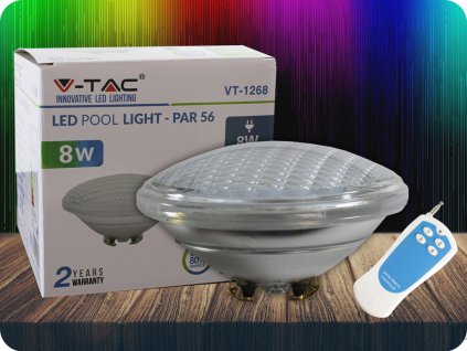 LED žarulja bazen, 8W (800lm), par56, 12V, IP68, RGB