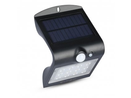 LED solarne svjetiljke s senzorom pokreta 1,5W, 220lm, IP65, crno