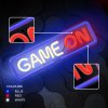 Neonska LED dekoracija GAME ON prigušljiva 5V USB [RTV100546]