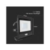 LED reflektor s PIR senzorom 30W, 2340lm, crni