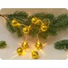 LED lančić za božićno zvono, 10x LED, zlatni, 1,5m, 2xAA [1V272]