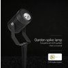 Ugradbena vrtna svjetiljka za GU10, aluminij, crna