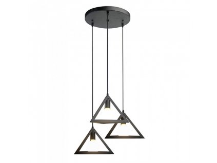 Geometrijska viseča svetilka, črna