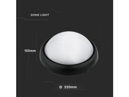 LED DOME LIGHT 12W, 840lm stropna/stenska svetilka