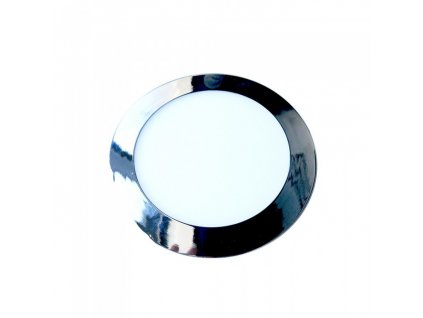 LED vgradna plošča z napajalnikom, 12 W, 1000 lm, krom, okrogla