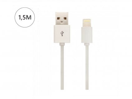 iPhone USB kabel za osvetlitev, certifikat MFI, 1,5 m, bel