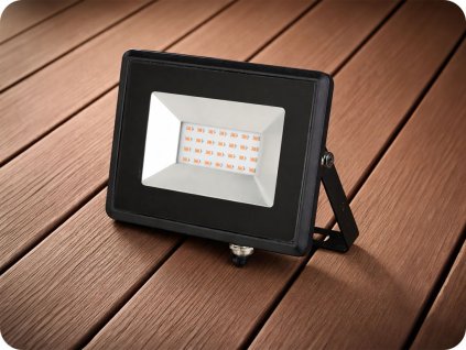 20W LED reflektor serije E SMD, črn, rdeča svetloba