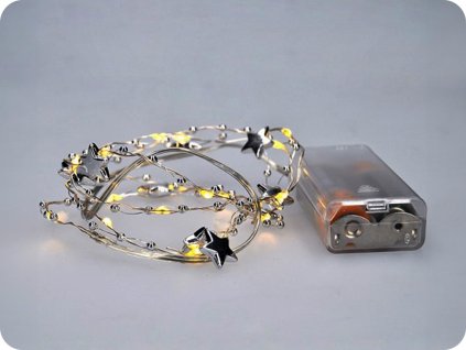 Solight LED veriga z okraski, 20LED veriga, 1m, 2xAA, IP20 [1V215]