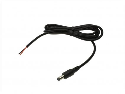 Kabel s priključkom za LED trak 2,1x5,5 mm, moški/ženska, črn [48220]