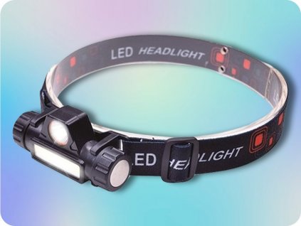 Solight LED čelna svetilka za polnjenje, 3W+3W COB, 150lm+120lm, Li-ion, USB [WN32]