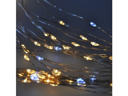 Solight LED božična okenska zavesa, srebrna, 300 x mini LED, časovnik, 8 funkcij, USB [1V10]