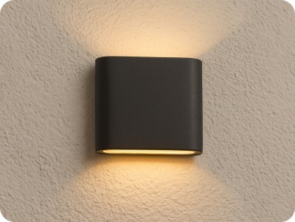 Stenska svetilka MAIDA-S 7W, 310LM, 3000K, 60°, IP54, temno siva [LG2631G]