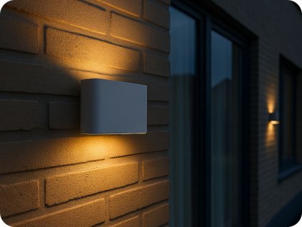 Stenska svetilka MAIDA-S 7W, 310LM, 3000K, 60°, IP54, bela [LG2631W]