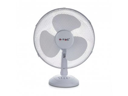 Namizni ventilator 40 W, premer 41 cm, 3 lopatice, 3 hitrosti, bel