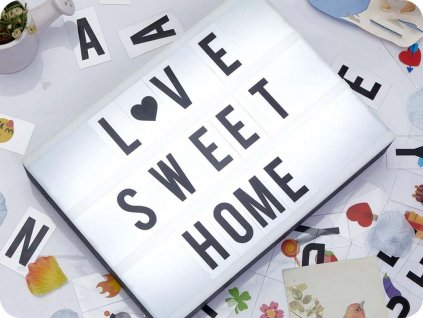 Dekorativna svetlobna škatla LED, 3xAA, USB, nabor črk, številk in znakov [X0600W5237]