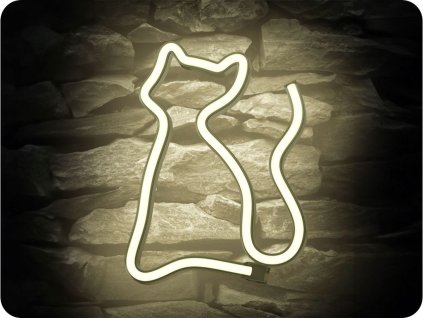Neonska LED dekoracija Forever Light - CAT, topla bela, 3xAA/USB [RTV100209]