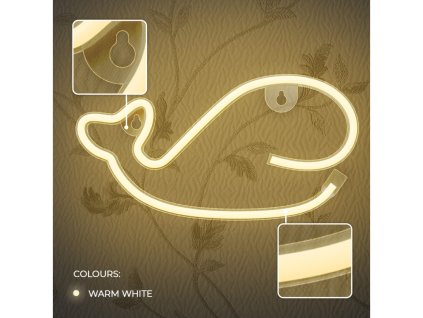 Neonska LED dekoracija Forever Light - riba, toplo bela, 3xAA/USB [RTV100218]