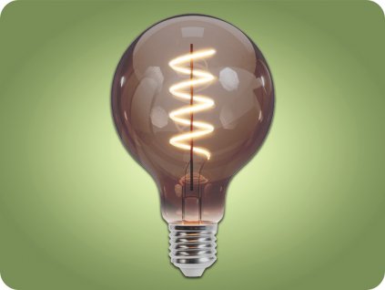 E27 LED retro žarnica z žarilno nitko 4W, 250lm, G95, dim, 2000K
