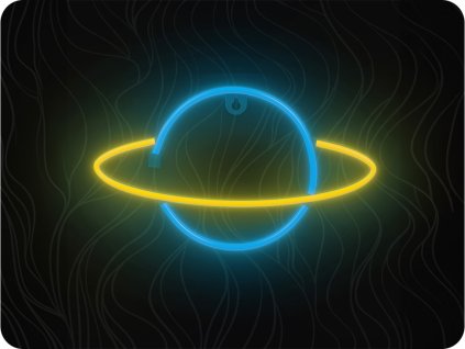 Neonska LED dekoracija za vedno - SATURN, 3xAA/USB [RTV100228]