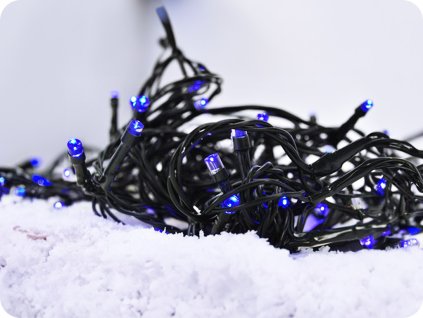 LED božična veriga, 3m, 20xLED, modra lučka, zelen kabel [1V50-B]]