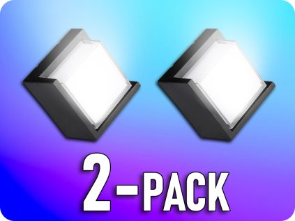 LED stenska/stropna svetilka 12W, 1160lm, IP65, kvadratna/2-PACK!
