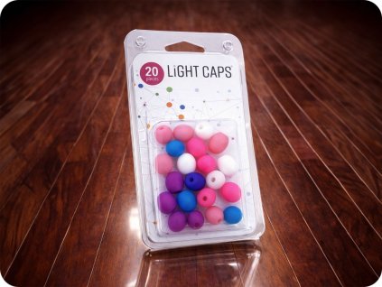 LIGHT CAPS® mešanica bela+roza+2 odtenka modre, 20 kom v pakiranju