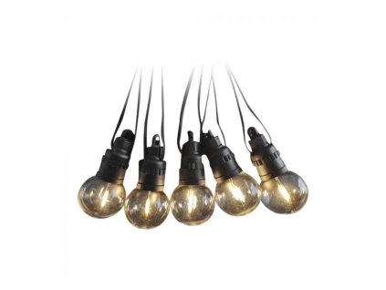 Solarna veriga z daljinskim upravljalnikom 10x0,5W, 10x30LM, 12m, 3,7V, 1200mAh, IP44, 3000K