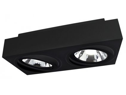 Spectrum vgradna svetilka za 2xAR111 žarnico črna [SLIP005050]