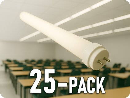 LED cev T8, 18W, 1850lm, G13, steklo, 120cm/25-PACK!
